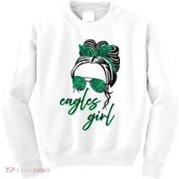 Eagles Girl Messy Bun Kids Sweatshirt thumb 0