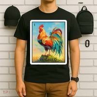El Gallo Mexican Lottery Bingo Game Traditional Rooster Card T-Shirt thumb 6