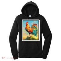 El Gallo Mexican Lottery Bingo Game Traditional Rooster Card Women's Hoodie thumb 0