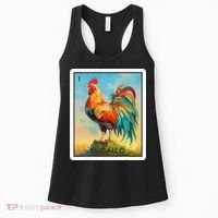 El Gallo Mexican Lottery Bingo Game Traditional Rooster Card Women's Tank Top thumb 0