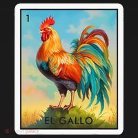 El Gallo Mexican Lottery Bingo Game Traditional Rooster Card Women's Tank Top thumb 5