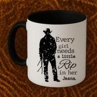 Every Girl Needs A Little Rip In Her Jeans Coffee Mug thumb 2