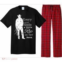 Every Girl Needs A Little Rip In Her Jeans Pajama Set thumb 0