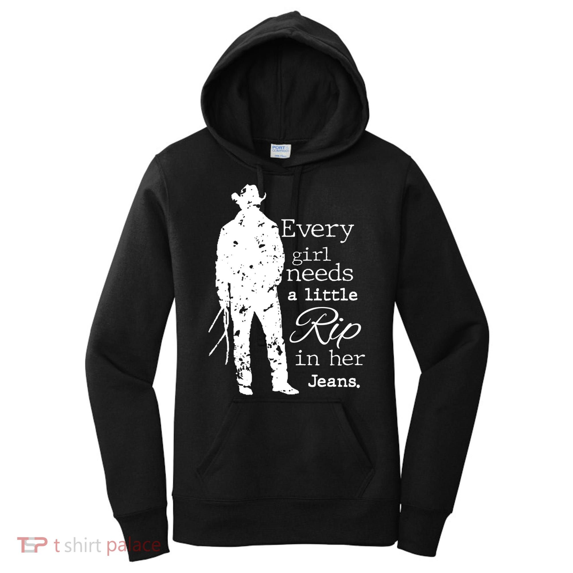 Every Girl Needs A Little Rip In Her Jeans Women's Hoodie