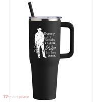 Every Girl Needs A Little Rip In Her Jeans 40oz Vacuum Insulated Stainless Steel Travel Tumbler thumb 0