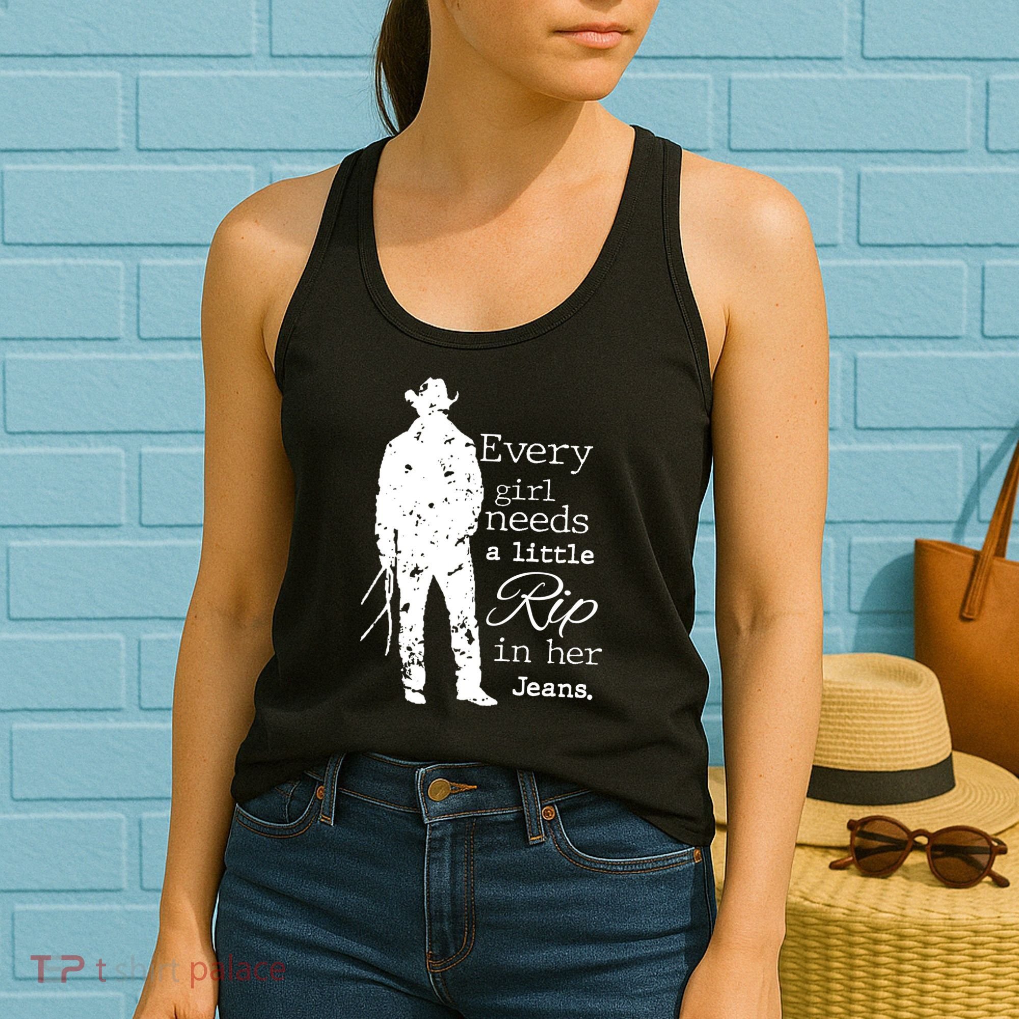 Every Girl Needs A Little Rip In Her Jeans Women's Tank Top