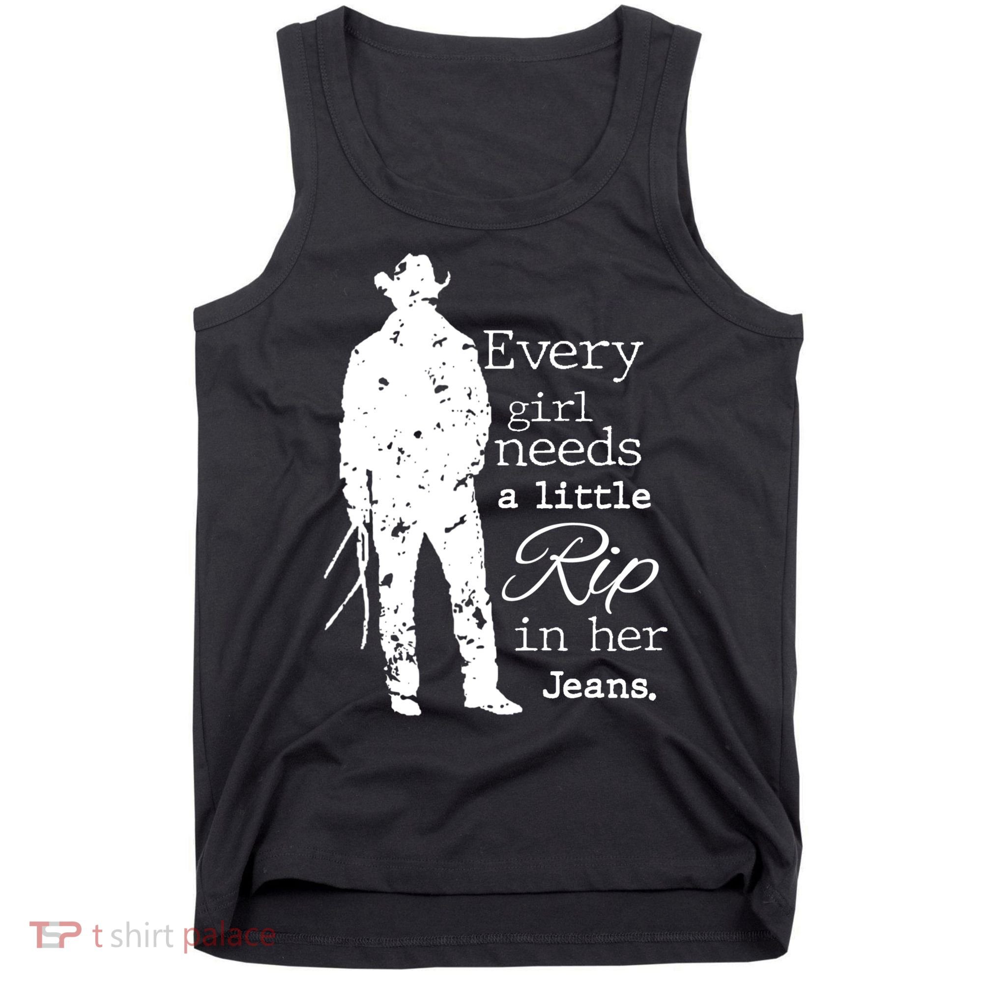 Every Girl Needs A Little Rip In Her Jeans Tank Top