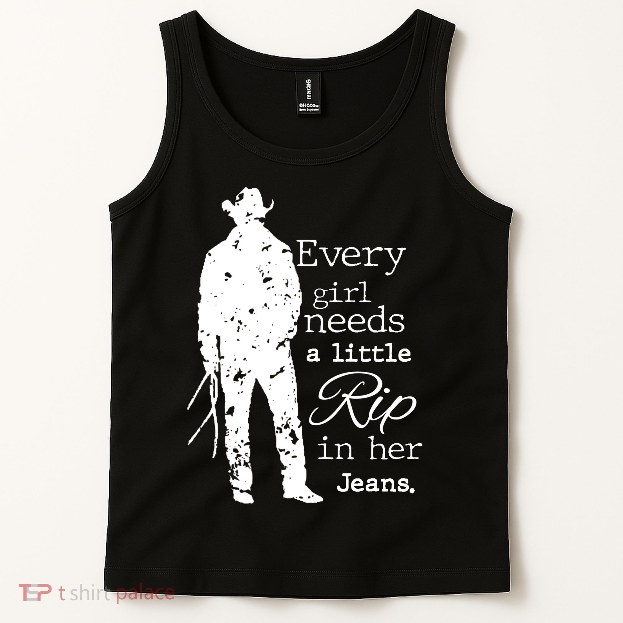 Every Girl Needs A Little Rip In Her Jeans Tank Top
