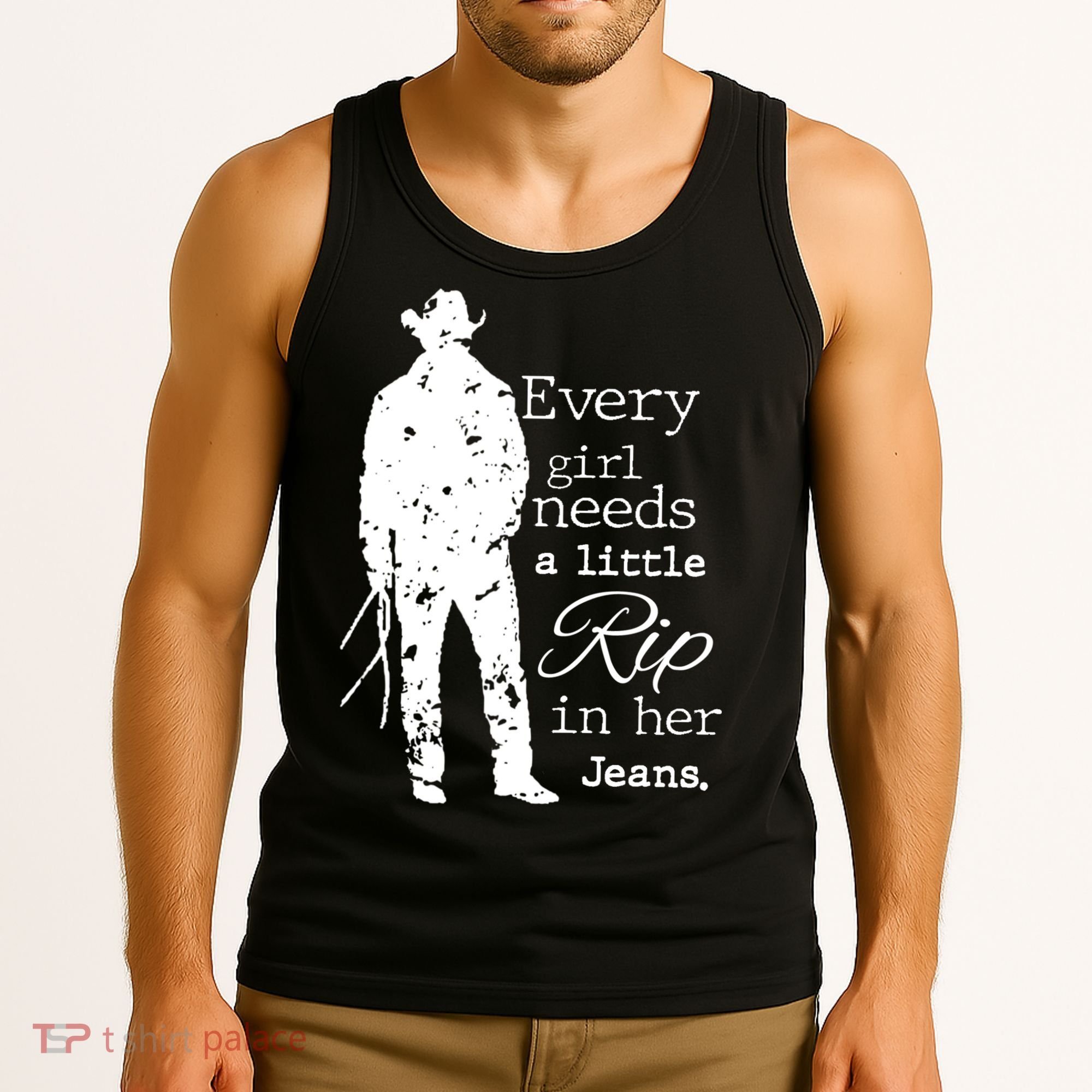 Every Girl Needs A Little Rip In Her Jeans Tank Top