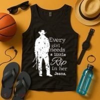 Every Girl Needs A Little Rip In Her Jeans Tank Top thumb 4