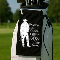 Every Girl Needs A Little Rip In Her Jeans Golf Towel thumb 2