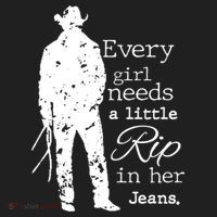 Every Girl Needs A Little Rip In Her Jeans Golf Towel thumb 3
