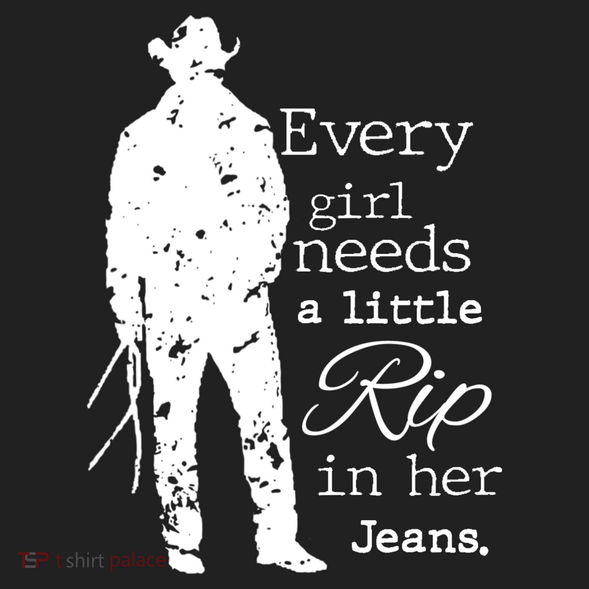 Every Girl Needs A Little Rip In Her Jeans Golf Towel