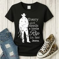 Every Girl Needs A Little Rip In Her Jeans Women's T-Shirt thumb 3