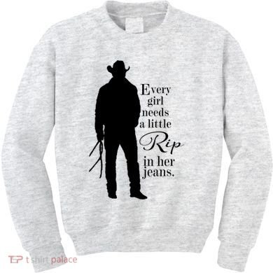 Every Girl Needs A Little Rip In Her Jeans Kids Sweatshirt