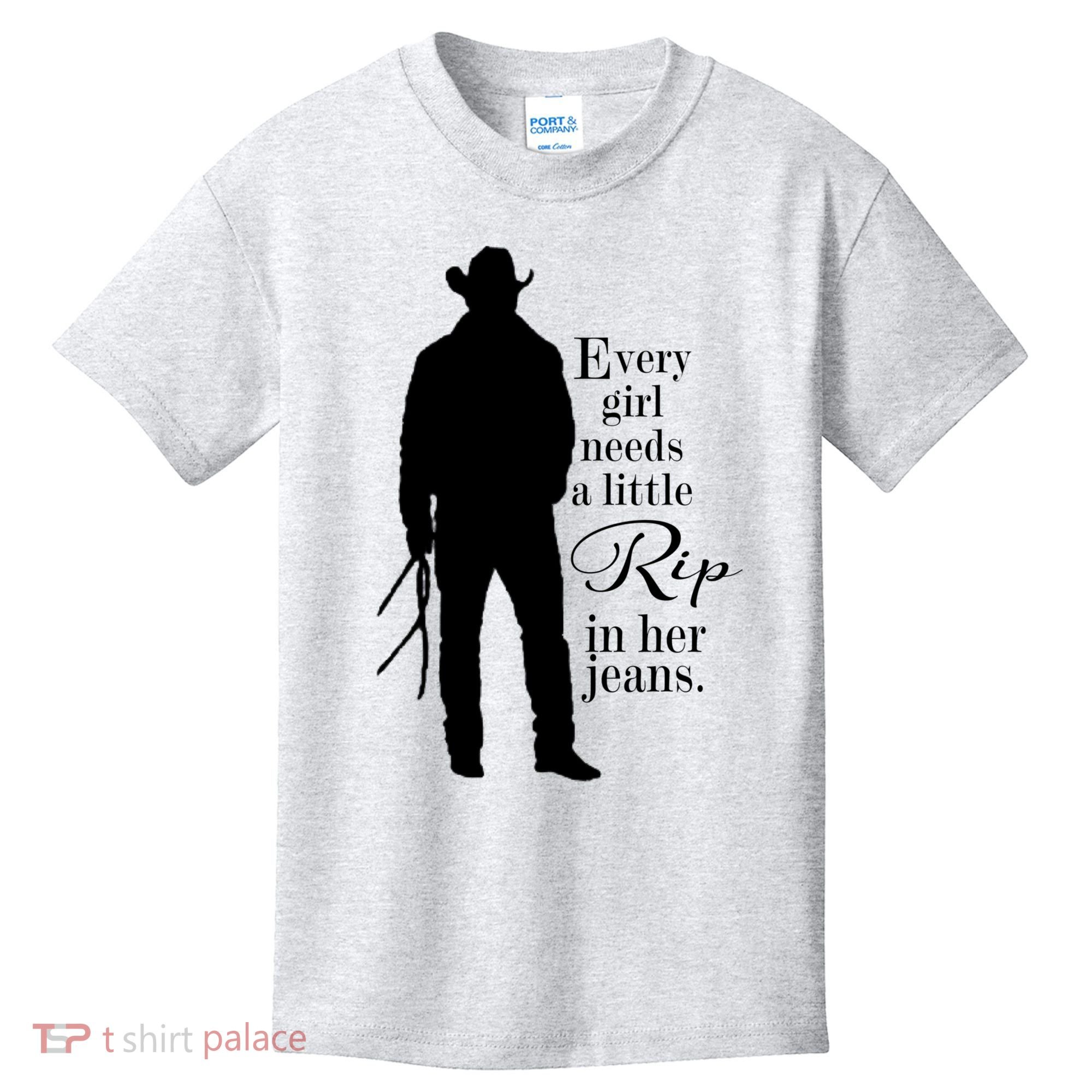 Every Girl Needs A Little Rip In Her Jeans Kids T-Shirt