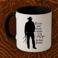 Every Girl Needs A Little Rip In Her Jeans Coffee Mug thumb 2