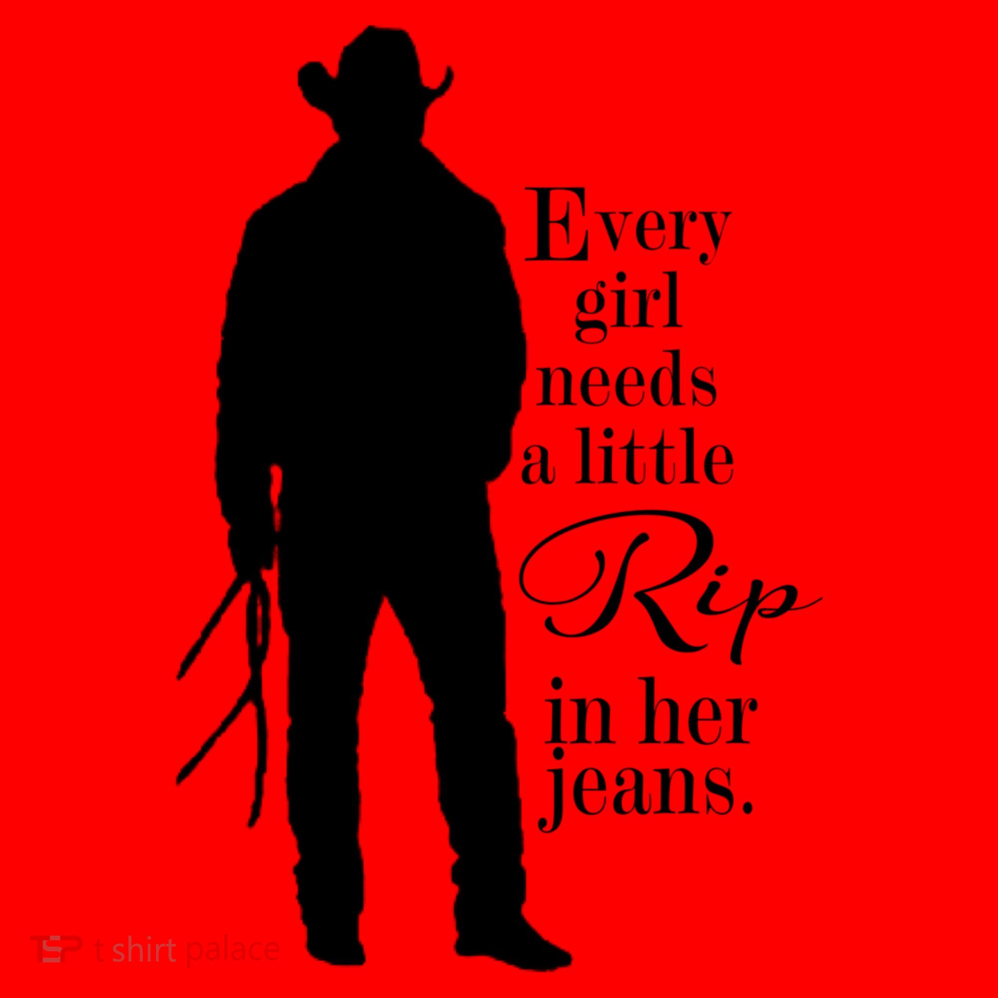Every Girl Needs A Little Rip In Her Jeans Santa Hat