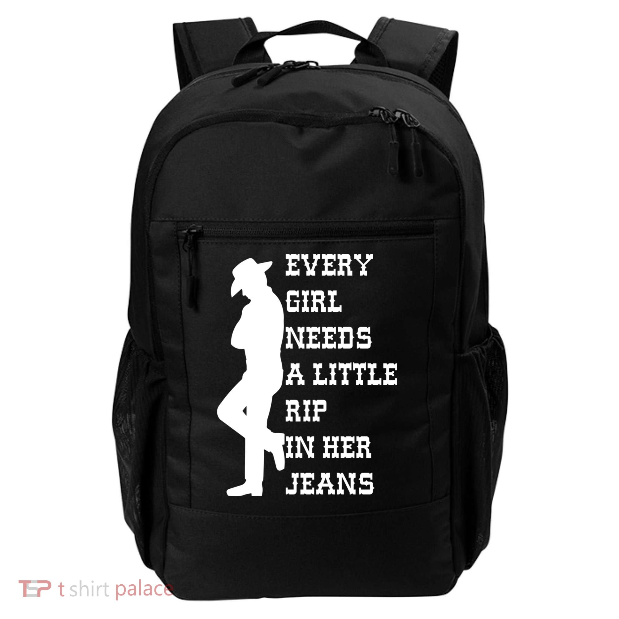 Every Girl Needs A Little Rip In Her Jeans Backpack