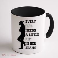 Every Girl Needs A Little Rip In Her Jeans Coffee Mug thumb 1