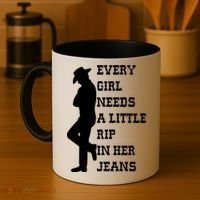 Every Girl Needs A Little Rip In Her Jeans Coffee Mug thumb 4
