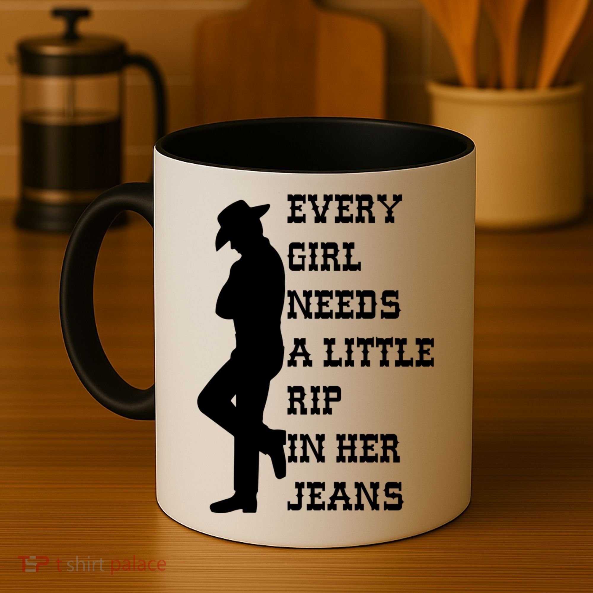Every Girl Needs A Little Rip In Her Jeans Coffee Mug