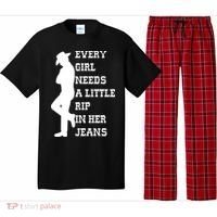 Every Girl Needs A Little Rip In Her Jeans Pajama Set thumb 0