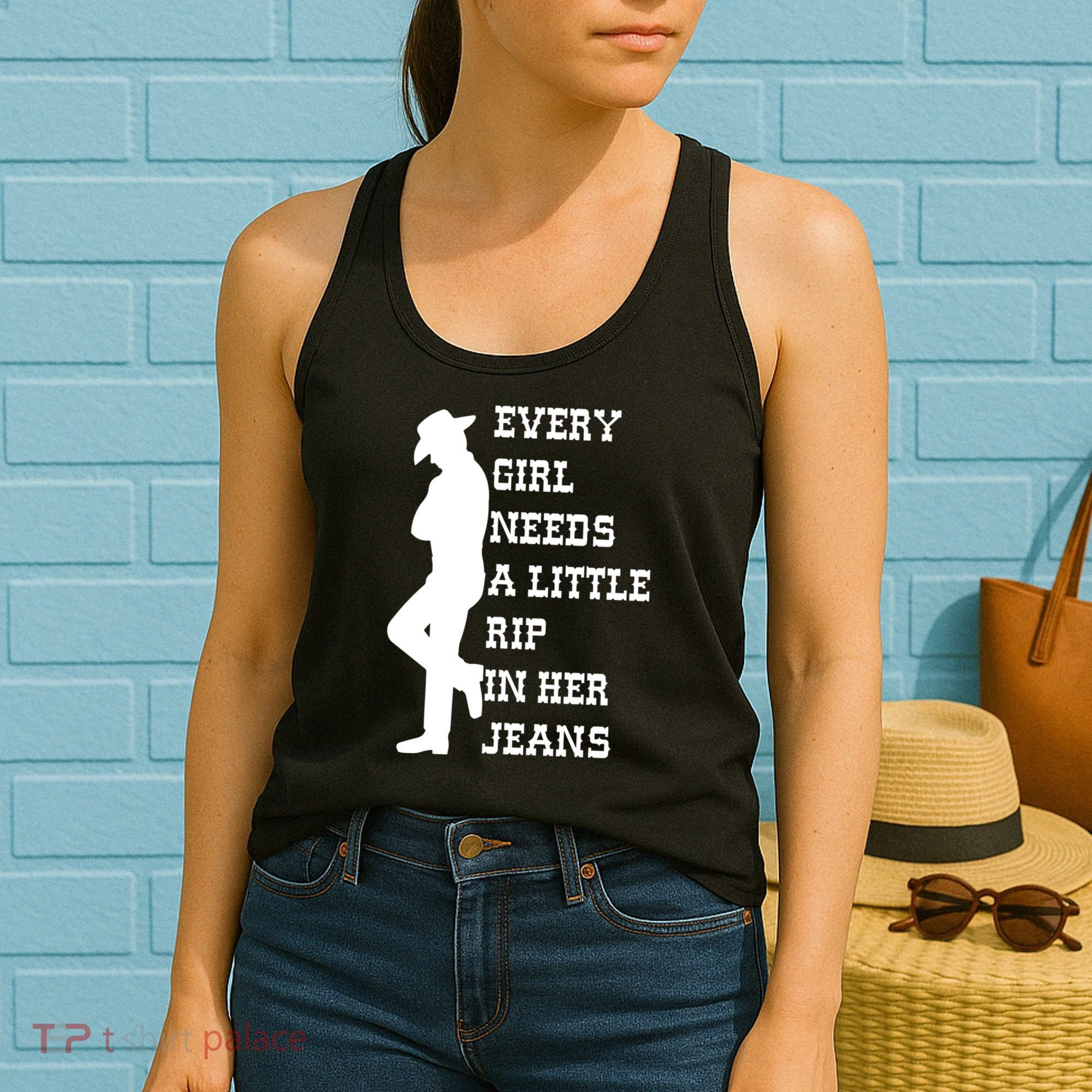 Every Girl Needs A Little Rip In Her Jeans Women's Tank Top