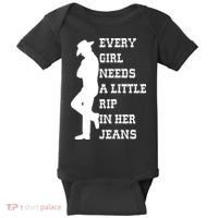 Every Girl Needs A Little Rip In Her Jeans Baby Bodysuit thumb 0