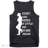 Every Girl Needs A Little Rip In Her Jeans Tank Top thumb 0