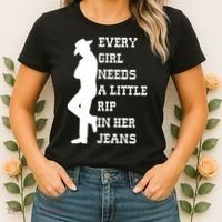 Every Girl Needs A Little Rip In Her Jeans Women's T-Shirt thumb 2