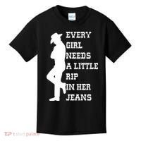 Every Girl Needs A Little Rip In Her Jeans Kids T-Shirt thumb 0