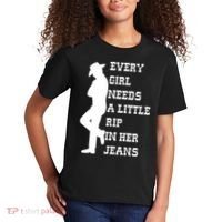 Every Girl Needs A Little Rip In Her Jeans Kids T-Shirt thumb 2