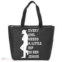 Every Girl Needs A Little Rip In Her Jeans Tote Bag thumb 0