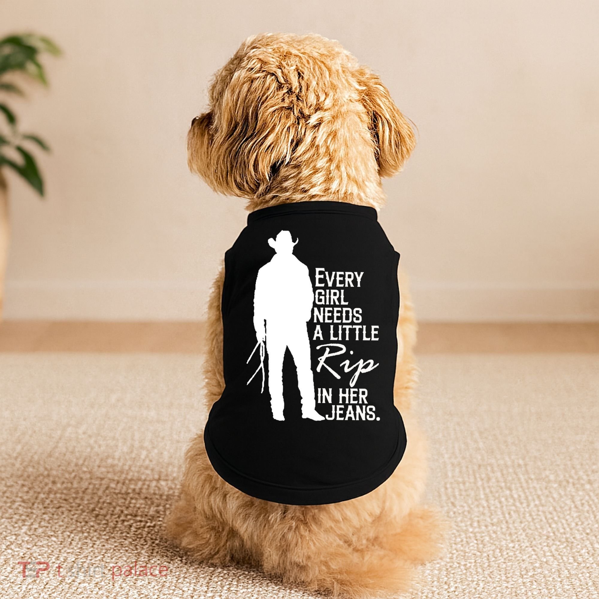 Every Girl Needs A Little RIP In Her Jeans Funny Cowboy Doggie Tank
