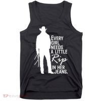 Every Girl Needs A Little RIP In Her Jeans Funny Cowboy Tank Top thumb 0