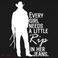 Every Girl Needs A Little RIP In Her Jeans Funny Cowboy Tank Top thumb 6