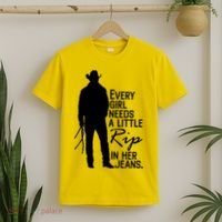 Every Girl Needs A Little RIP In Her Jeans Funny Cowboy T-Shirt thumb 2