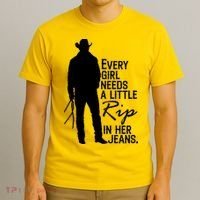 Every Girl Needs A Little RIP In Her Jeans Funny Cowboy T-Shirt thumb 3