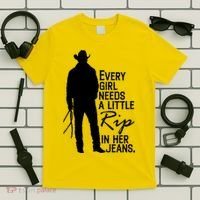 Every Girl Needs A Little RIP In Her Jeans Funny Cowboy T-Shirt thumb 5