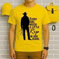 Every Girl Needs A Little RIP In Her Jeans Funny Cowboy T-Shirt thumb 6