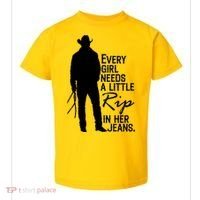 Every Girl Needs A Little RIP In Her Jeans Funny Cowboy Toddler T-Shirt thumb 0