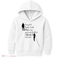 Every Girl Needs A Little Rip In Her Jeans And Beth In Her Soul Kids Hoodie thumb 0
