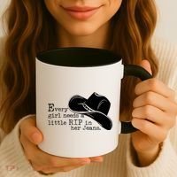 Every Girl Needs A Little Rip In Her Jeans Coffee Mug thumb 3