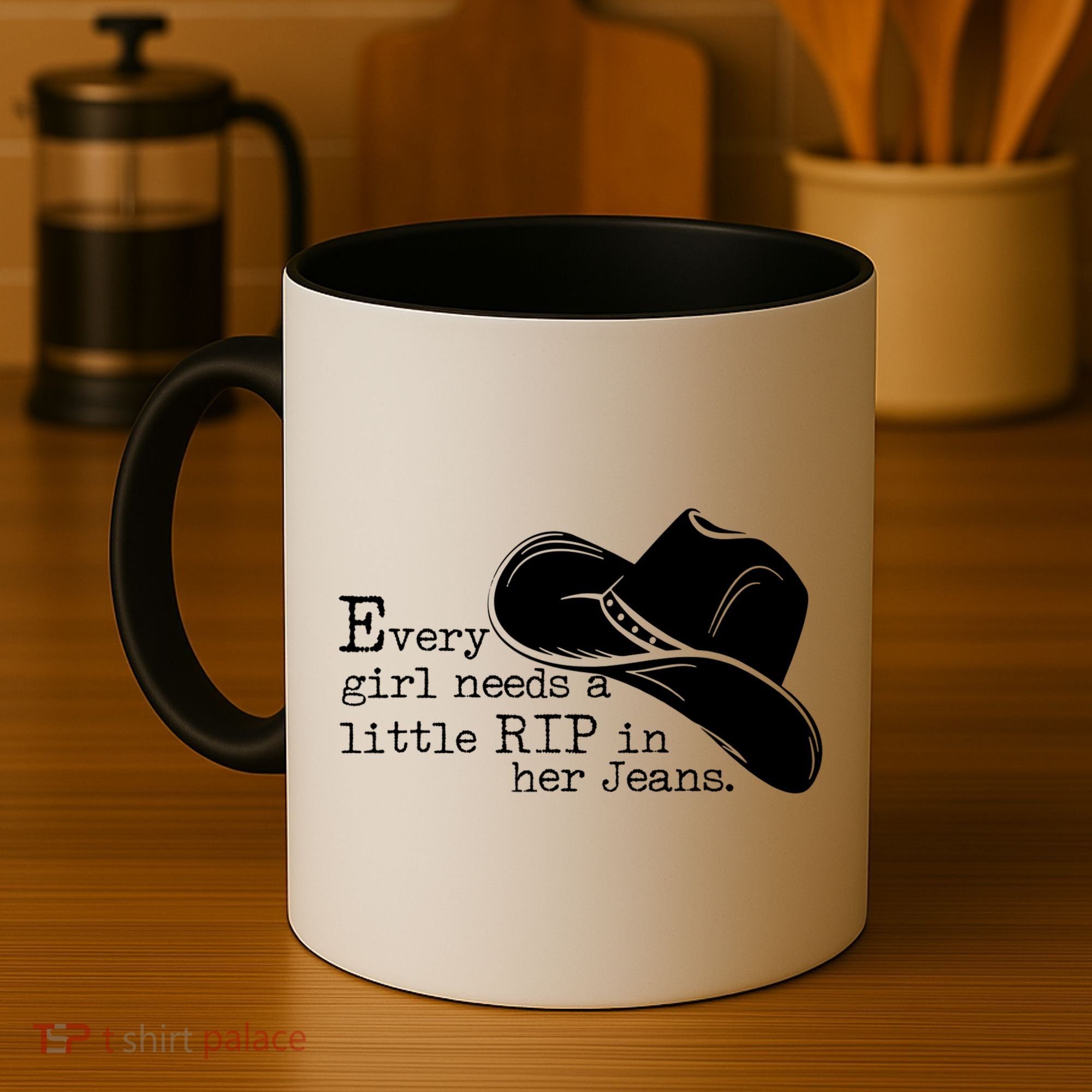 Every Girl Needs A Little Rip In Her Jeans Coffee Mug