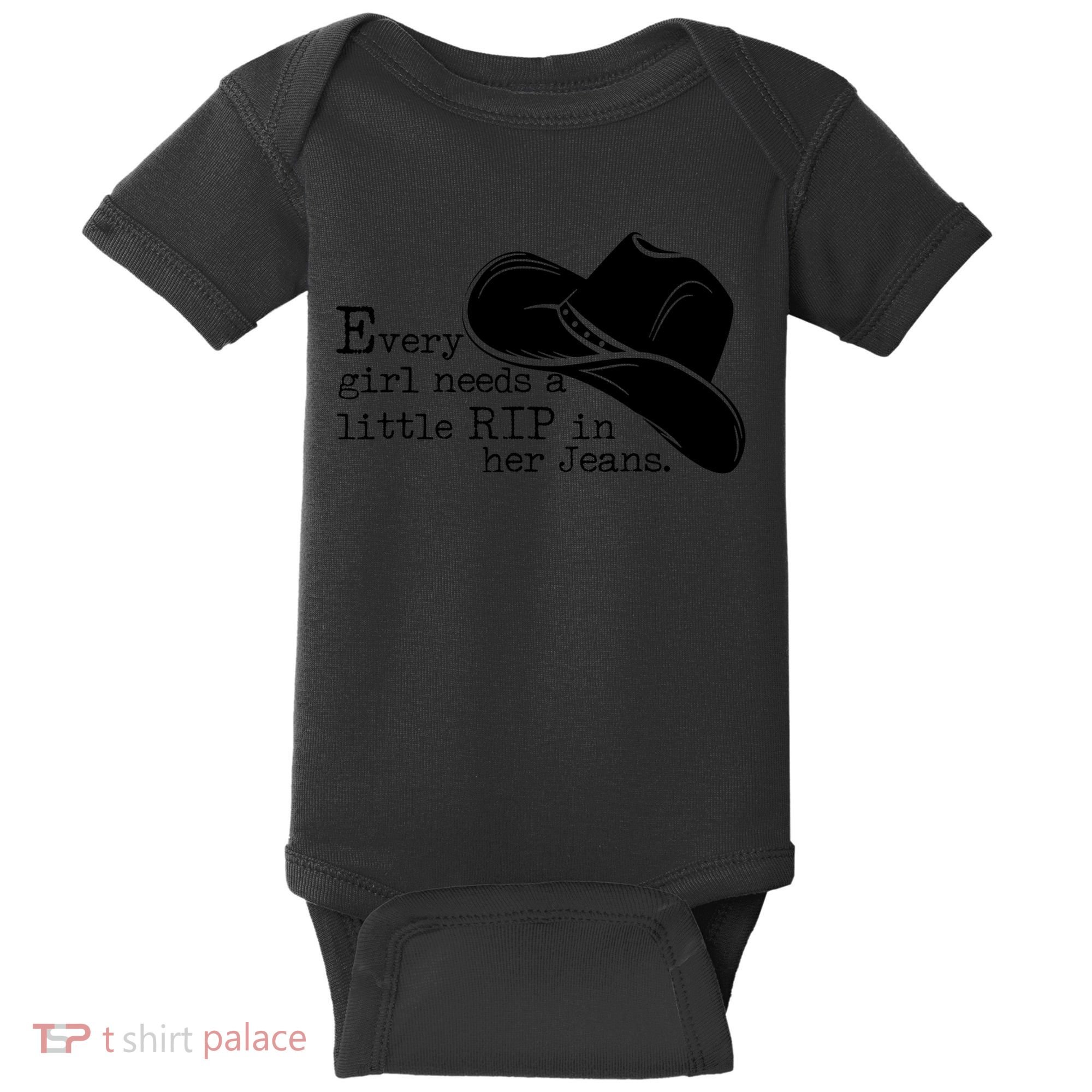 Every Girl Needs A Little Rip In Her Jeans Baby Bodysuit