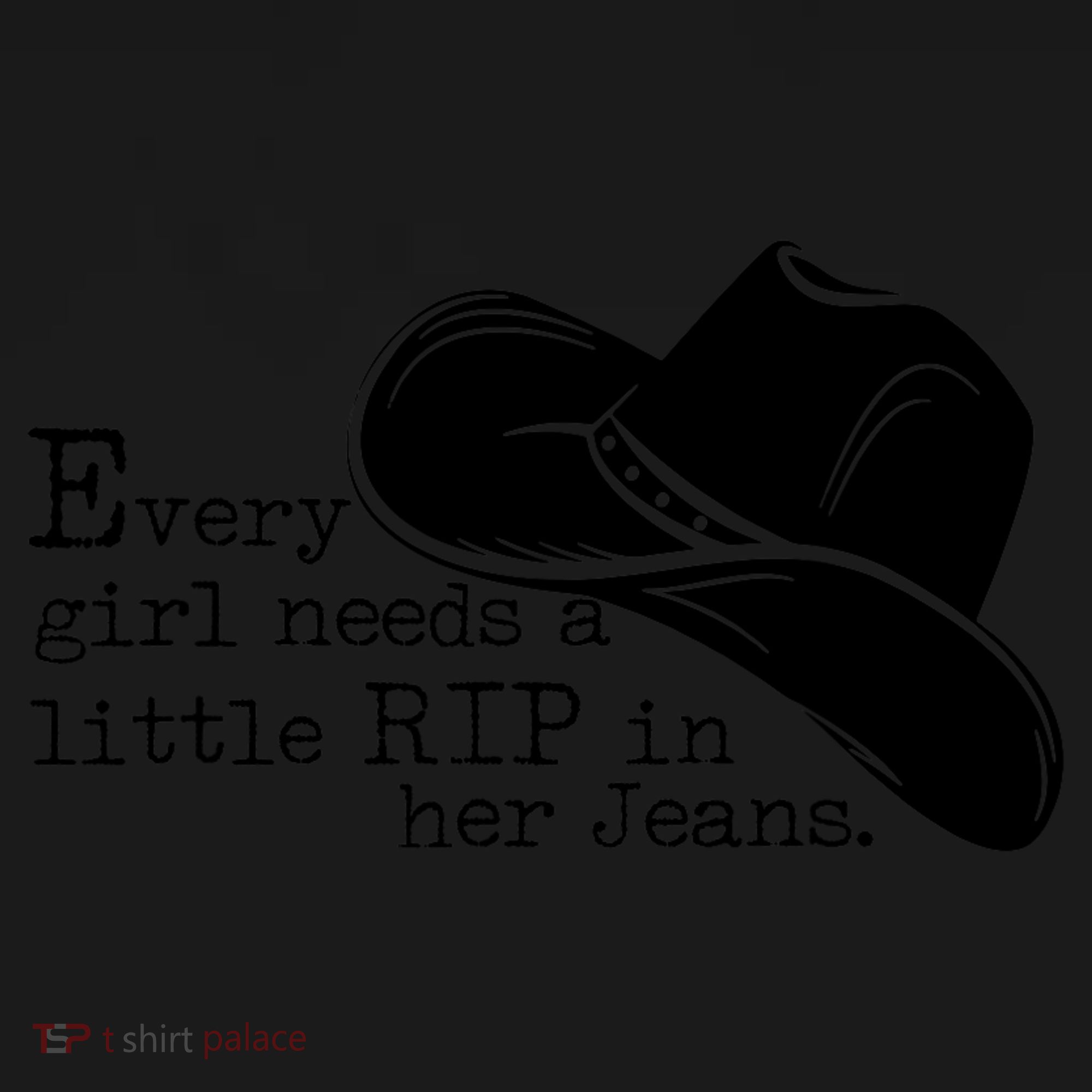 Every Girl Needs A Little Rip In Her Jeans Kids Sweatshirt