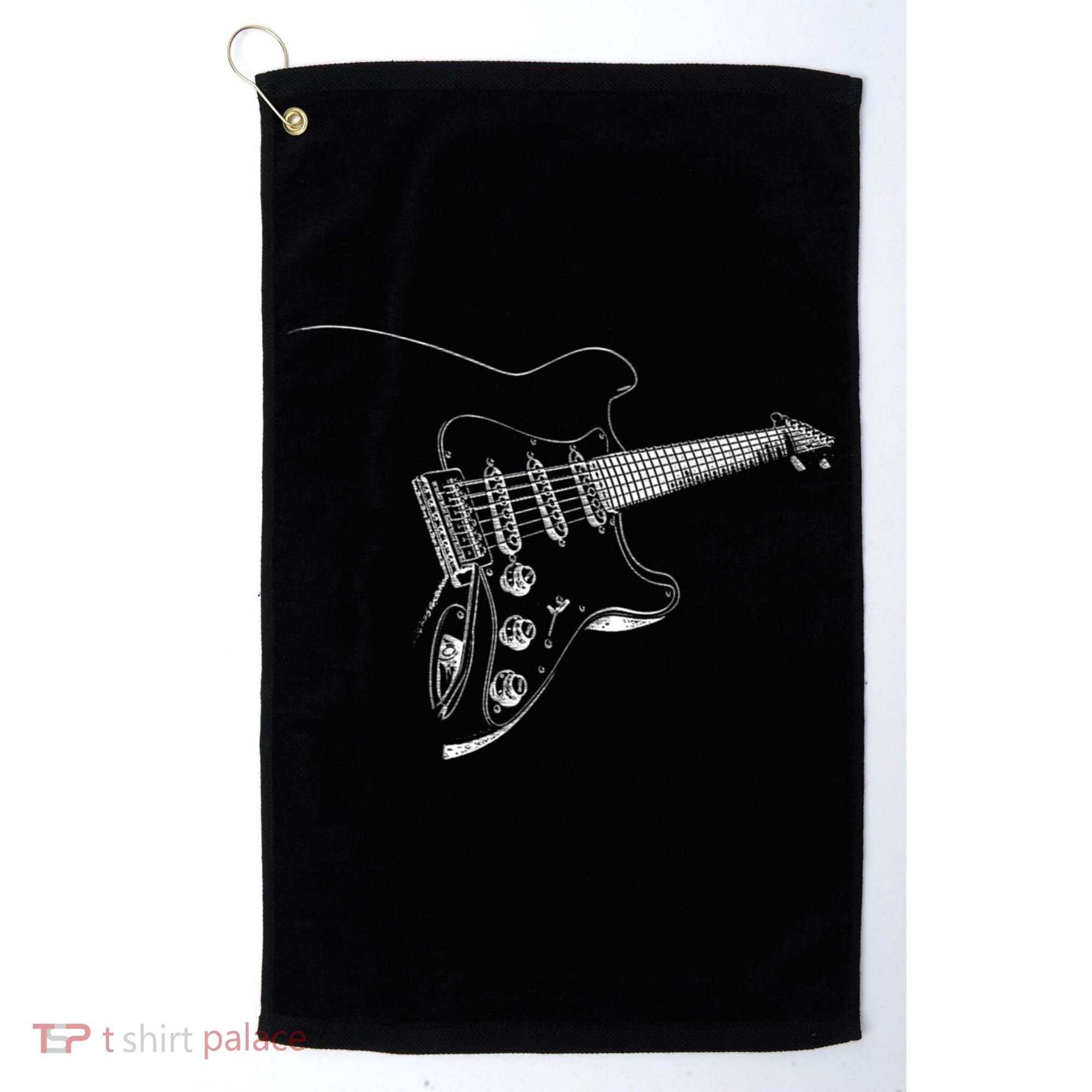 Electric Guitar Player Gift Golf Towel