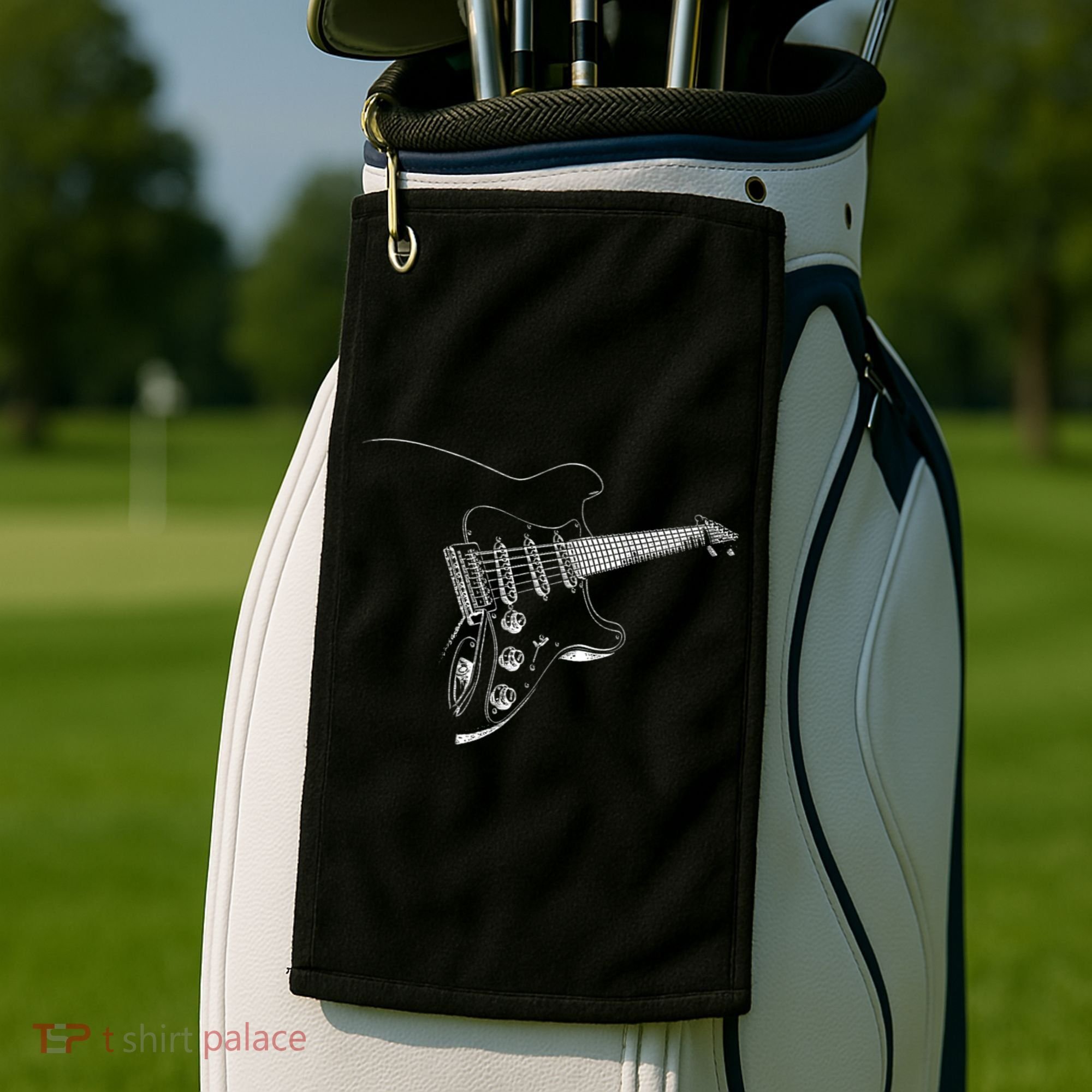 Electric Guitar Player Gift Golf Towel