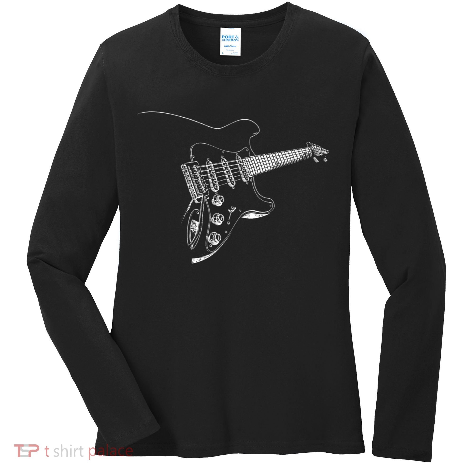 Electric Guitar Player Gift Women's Long Sleeve Shirt